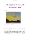 8. 7: Ngày Tom Thomson mất tích trên hồ Canoe