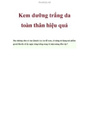 Kem dưỡng trắng da toàn thân hiệu quả