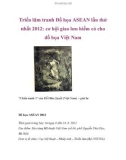 Triển lãm tranh Đồ họa ASEAN lần thứ nhất 2012: cơ hội giao lưu hiếm có cho đồ họa Việt Nam