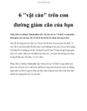 6 vật cản trên con đường giảm cân của bạn