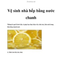 Vệ sinh nhà bếp bằng nước chanh