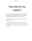 Thực phẩm bổ sung vitamin D