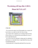 Workshop đồ họa lần I-2011: Hoan hô N.S.A.F!