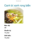 Canh bí xanh rong biển