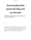 Xua tan quầng thâm quanh mắt bằng cách cực đơn giản