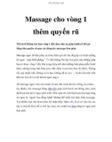 Massage cho vòng 1 thêm quyến rũ