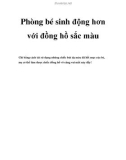 Phòng bé sinh động hơn với đồng hồ sắc màu