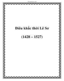 Điêu khắc thời Lê Sơ (1428 – 1527)