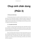 Chụp ảnh chân dung - Phần 3