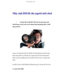 Máy ảnh DSLR cho người mới chơi