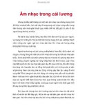 Âm nhạc trong cải lương