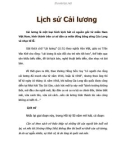 Lịch sử Cải lương