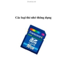 Các loại thẻ nhớ thông dụng