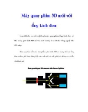 Máy quay phim 3D mới với ống kính đơn