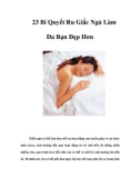 23 Bí Quyết Ru Giấc Ngủ Làm Da Bạn Đẹp Hơn