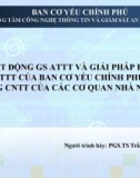 Bài giảng Hoạt động giám sát an toàn thông tin và giải pháp đảm bảo an toàn thông tin của Ban Cơ yếu Chính phủ cho mạng công nghệ thông tin của các cơ quan nhà nước