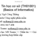 Bài giảng học phần Tin học cơ sở - Chương 0: Giới thiệu môn học