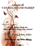 VĂN HÓA DOANH NGHIỆP- TRANG PHỤC CÔNG SỞ