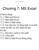 Bài giảng học phần Tin học cơ sở - Chương 7: MS Excel