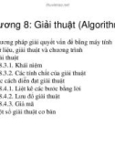 Bài giảng học phần Tin học cơ sở - Chương 8: Giải thuật (Algorithms)