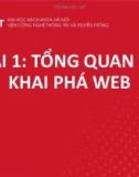 Bài giảng Khai phá web - Bài 1: Tổng quan về khai phá web