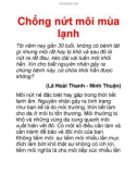 Chống nứt môi mùa lạnh