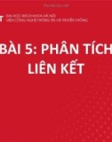 Bài giảng Khai phá web - Bài 5: Phân tích liên kết (Phần 1)