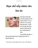 Hạn chế nếp nhăn cho làn da