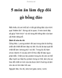 5 món ăn làm đẹp đôi gò bồng đảo