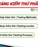 Bài giảng Kiểm thử phần mềm: Bài 2