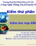 Bài giảng Kiểm thử phần mềm: Chương 3 - TS. Nguyễn Thanh Hùng