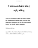 5 món om hâm nóng ngày đông