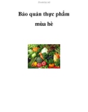 Bảo quản thực phẩm mùa hè