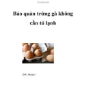 Bảo quản trứng gà không cần tủ lạnh