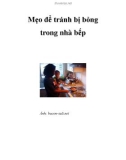 Mẹo để tránh bị bỏng trong nhà bếp