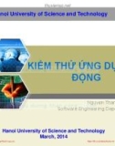 Bài giảng Kiểm thử phần mềm: Chương 6 - TS. Nguyễn Thanh Hùng