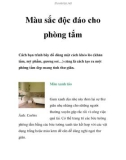 Màu sắc độc đáo cho phòng tắm