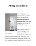 Những bí quyết khi