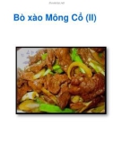 Bò xào Mông Cổ (II)