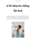 6 lời khuyên chống lão hoá