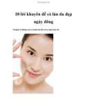 10 lời khuyên để có làn da đẹp ngày đông