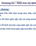 Bài giảng Kiến trúc máy tính: Chương 2 - Hà Lê Hòa Trung (Hệ đào tạo từ xa)