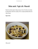 Món mới: Ngũ cốc Muesli