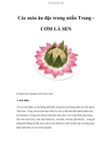 Các món ăn đặc trưng miền Trung - CƠM LÁ SEN