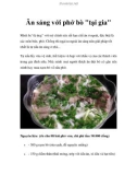 Ăn sáng với phở bò tại gia