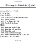 Bài giảng Kiến trúc máy tính: Chương 6 - TS. Vũ Đức Lung