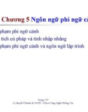 Bài giảng môn lý thuyết ôtômát và ngôn ngữ hình thức - Chương 5