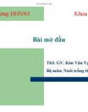 Bệnh học thủy sản : Bài mở đầu part 1