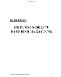 Giáo trình bồi dưỡng kỹ sư định giá xây dựng