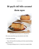 Bí quyết chế biến caramel thơm ngon